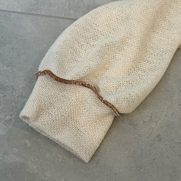 NWOT Ces Femme Boho Contrast Boho Round Neck Sweater - Picture 7 of 9